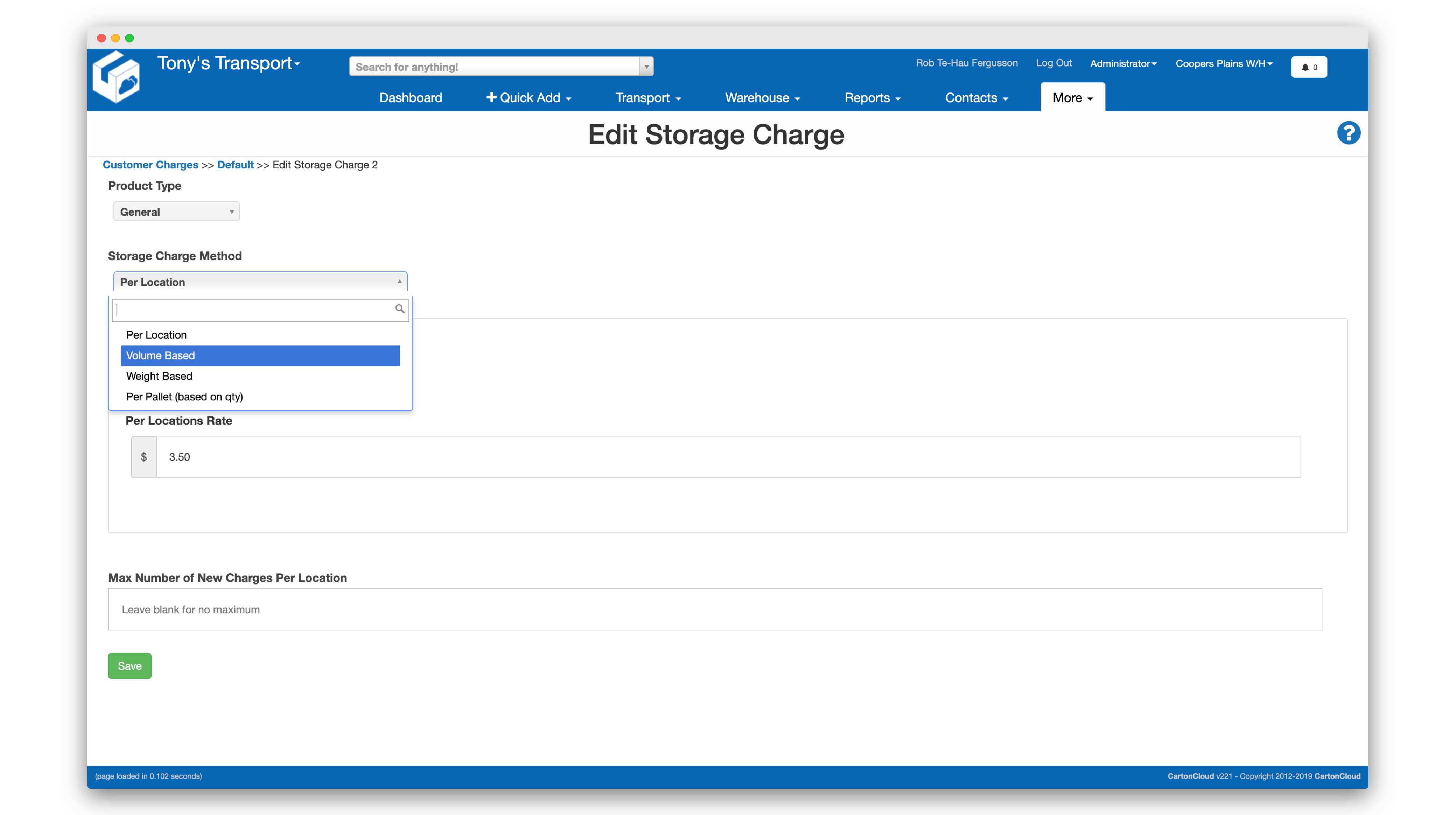 Storage charges 2